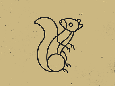 Shapes and squirrels animal animals austin illustration line art logo mark minimalism nature squirrel symbol vector