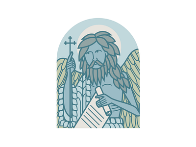 John the baptist baptist church icon iconography illustration john religion vector