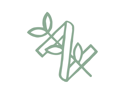 Nourish N Sprout branding grow icon logo mark n nourish plant sprout vector