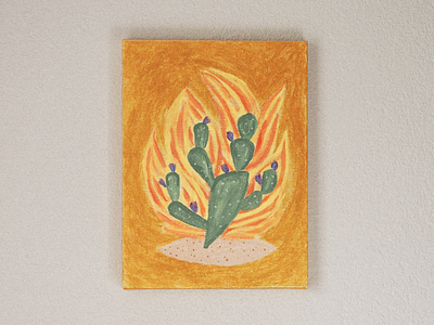 Burning cactus