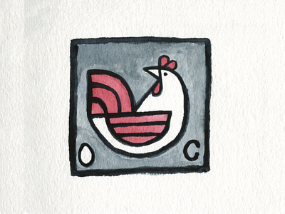 5. Chicken austin chicken conceptual design icon illustration inktober inktober2018