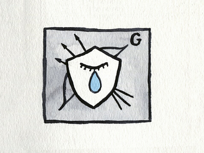 13. Guarded arrows austin brush conceptual design guarded icon illustration inktober inktober2018 shield