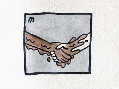 23. Muddy austin brush conceptual design handshake icon illustration inktober inktober2018 mud muddy
