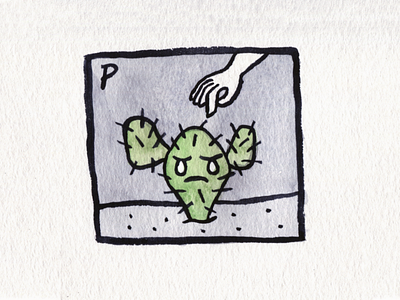 25. Prickly austin brush cactus conceptual design icon illustration inktober inktober2018 prickly