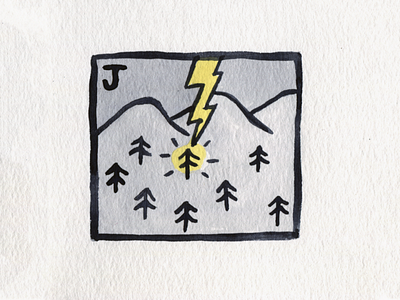 30. Jolt austin brush conceptual design icon illustration inktober inktober2018 jolt lightning