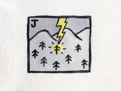 30. Jolt austin brush conceptual design icon illustration inktober inktober2018 jolt lightning