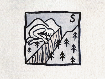 31. Slice austin brush canyon conceptual design icon illustration inktober inktober2018 slice