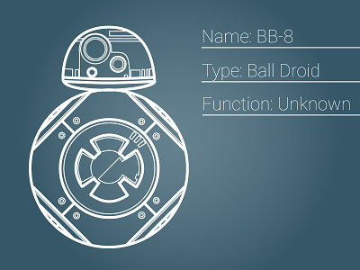 BB-8 blueprint droid illustrator star wars