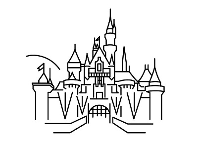 Anaheim - California Dreamin anaheim california castle disney disneyland illustration personal