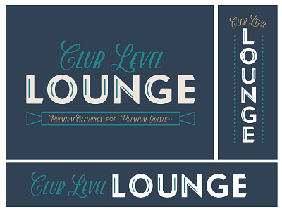 Lounge Branding - 2 blue branding identity logo restaurant signage