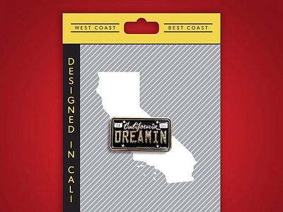 California Dreamin' Enamel Pin california enamel enamel pin illustration lapel personal pin