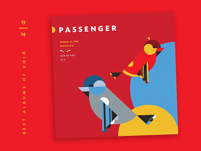 Best Albums of 2016 - 13 | Passenger album covers birds countdown illustration red