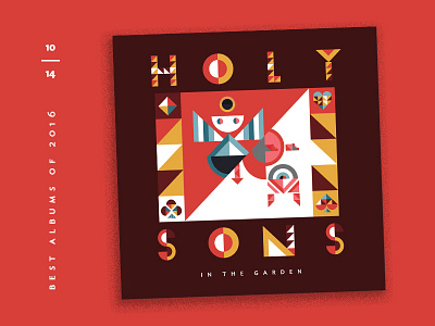 Best Albums of 2016 - 10 | Holy Sons album covers angel cards countdown devil illustration suits