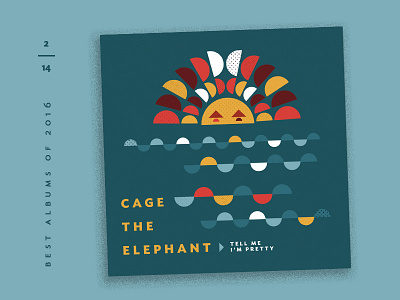 Best Albums of 2016 - 2 | Cage the Elephant album covers countdown illustration sun waves