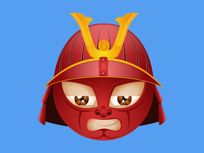 Samurai Face avatar character illustration japan samurai soldier toy