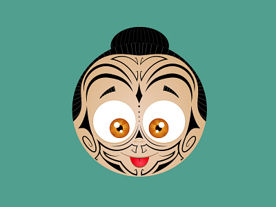 Maorí Face avatar character illustration maori soldier toy
