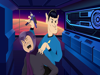 Spock character illustration movies retro spock startrek tv show