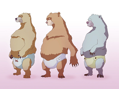 Dah Bears adult swim animation bears cartoon character illustration ivan sunguroff