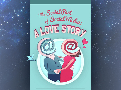 Social Media Love Story design illustration infographic love media social socialmedia