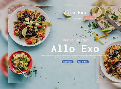 Allo Exo Restaurant branding illustration restaurant branding restaurants site design webdesign website