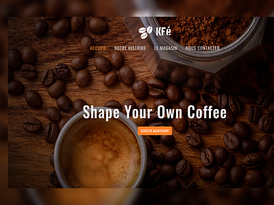 KFé Coffee Shop cafe coffee branding coffee shop coffeeshop design illustration site design ui website