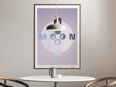 Poster Blue Moon Moon design graphic design modern design moon photoshop poster design
