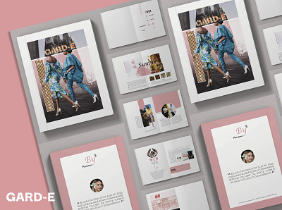 GARD-E Fashion and Style Magazine branding design concept design creative indesign layout design magazine design photoshop pink