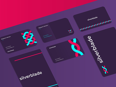 Silverblade - Brand Identity Mock Up app branding businesscard flat logo minimal mockup notebook