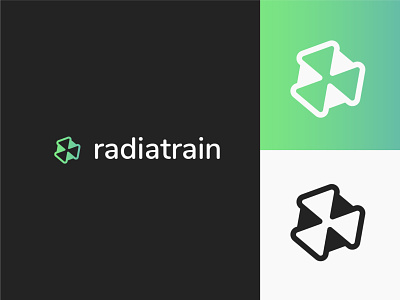 Radiatrain Logo Design branding clean flat icon logo logodesign logomarks logosymbol logotype minimal