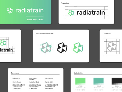 Radiatrain Style Guide brand identity brand identity design branding clean flat logo logomark logotype mark minimal style guide styleguide symbol typography visual identity