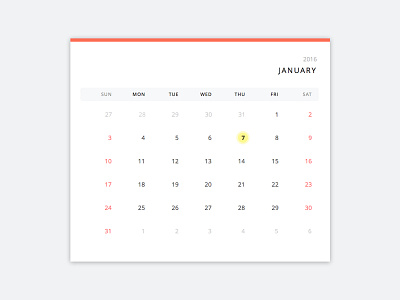 Calendar daily ui ui ux