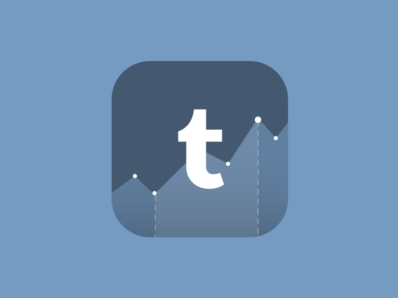 Tumblr Analytics Icon tumblr analytics icon flat metrics line graph