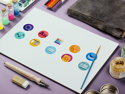 Ads & Data Icons icon iconography notebook painting watercolor yahoo