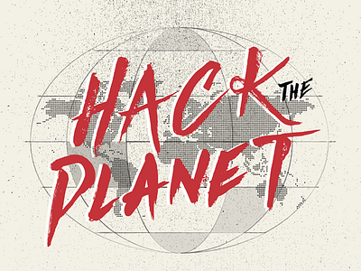 Hack the Planet 8bitla globe hack planet texture type world