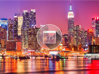 Flat -n- Blur Icon blur code css design flat html icon new york nyc ui