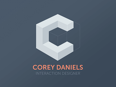 "C" Logo badge block brand c cube designer diagram geometric hexagon icon interaction logo
