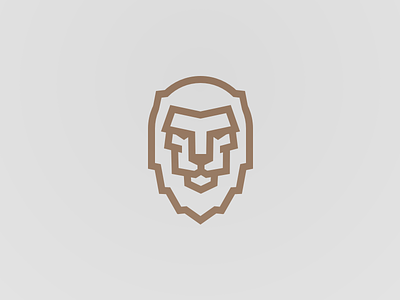 Lion Logo angled animal block bold cat geometric line lion logo outline