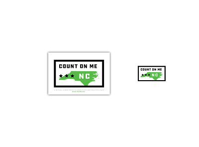 Count on Me NC - Logo explore badge branding design illustration logo nc north carolina type typography vector