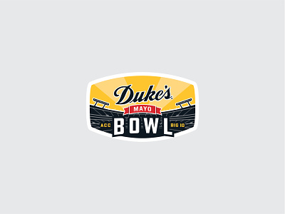 Dukes Mayo Bowl Final logo badge branding design dukes mayo bowl illustration jon cain logo logo design nc north carolina typography vector