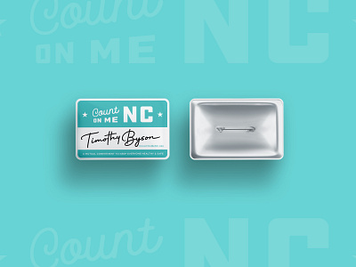 Count on Me NC - Pins branding design illustration logo nc north carolina type typography vector
