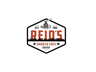 Reid's Smoked Eats - Concept 1 branding design illustration logo type typography vector