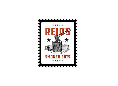 Reid's Smoked Eats - Concept 1 branding design illustration logo type typography vector