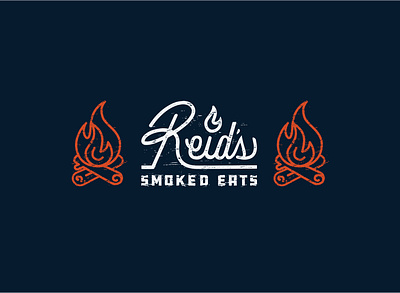 Reid's Smoked Eats - Concept 3 (approved) branding design illustration logo type typography vector