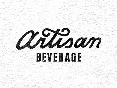 Artisan Script Texture artisan beverage mark type