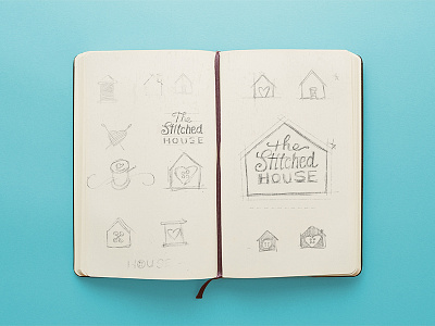 The Stitched House - Sketches logo sketch