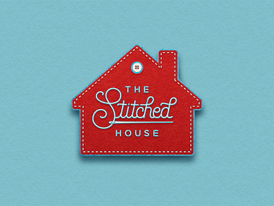 The Stitched House - Logo - dimensional color design logo