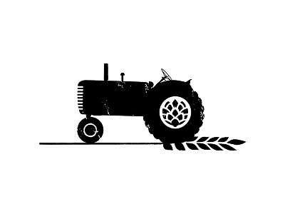 Free Range Brewing - Tractor icon barley beer hops icon tractor