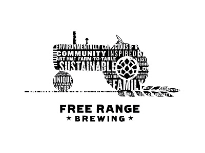 Free Range Brewing - Community T shirt design community free range brewing