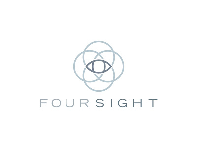 Foursight logo design eye four logo sight