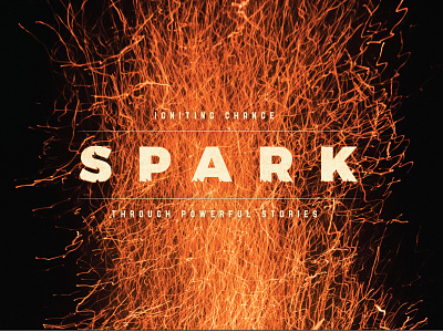 Spark type on imagery branding design fire icon illustration logo spark type typography wordmark